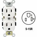 Leviton 15A White Shallow Commercial Grade 5-15R Duplex Outlet S02-0BR15-0WS